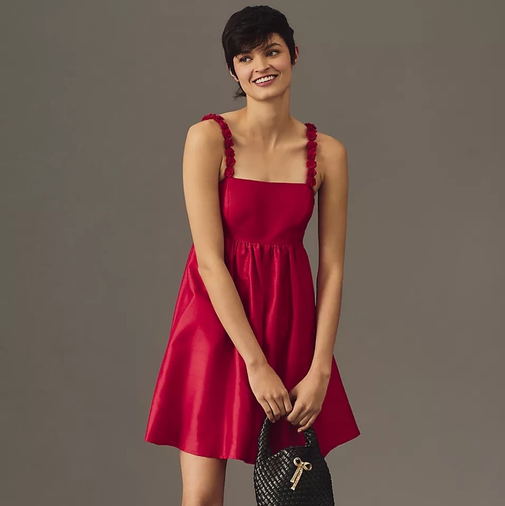 NWT Anthropologie Rosette Romper Dress